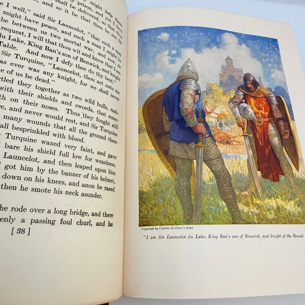 The Boys King Arthur Sidney Lanier NC Wyeth Illustrated Complete 1922 Scribners